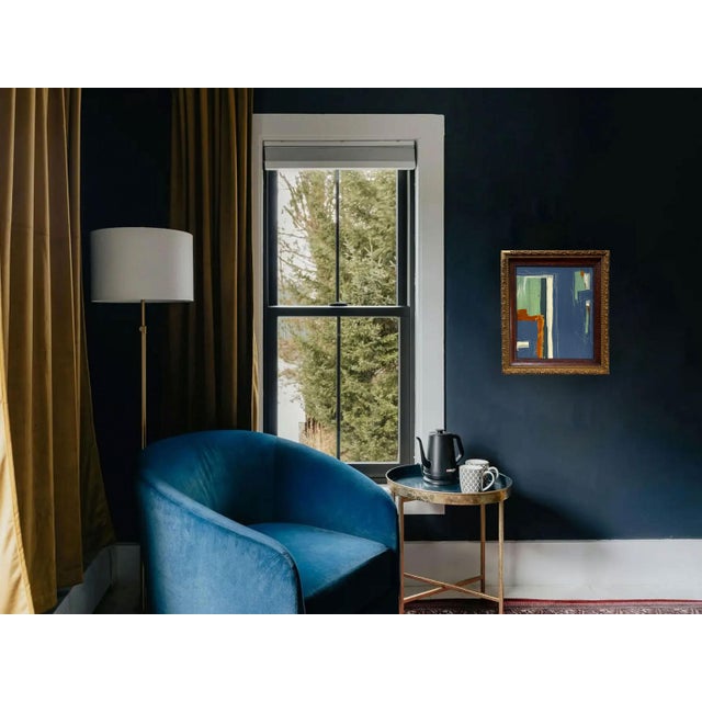 2020s “River Moss" Abstract Art in Antique Frame, Transitional Living Room Art by JTS For Sale - Image 5 of 10