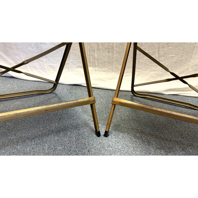 Metal 1960's Mid Century Modern A. Fritz & Co Folding Game Chairs- A Pair For Sale - Image 7 of 18