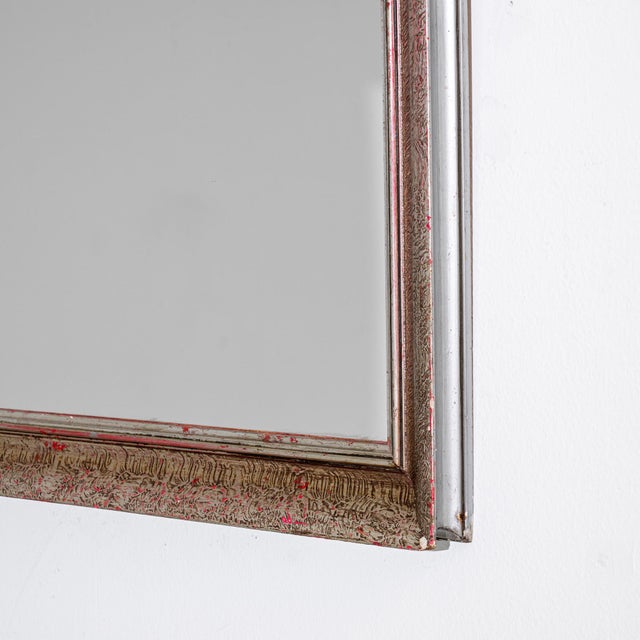 20th Century French Wood Patinated Mirror For Sale - Image 10 of 18