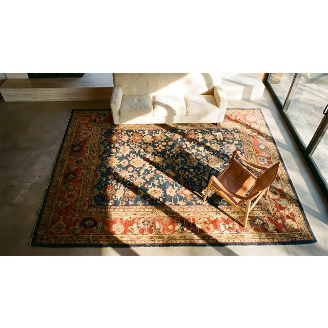 Decorative and Delightful of Perfect Combination Color Antique Persian Sultanabad Rug For Sale - Image 9 of 10