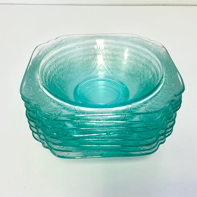 1970s Vintage Victorian Boho Chic Indiana Glass Co. Recollection Dessert Bowls - Set of 8 For Sale - Image 10 of 11