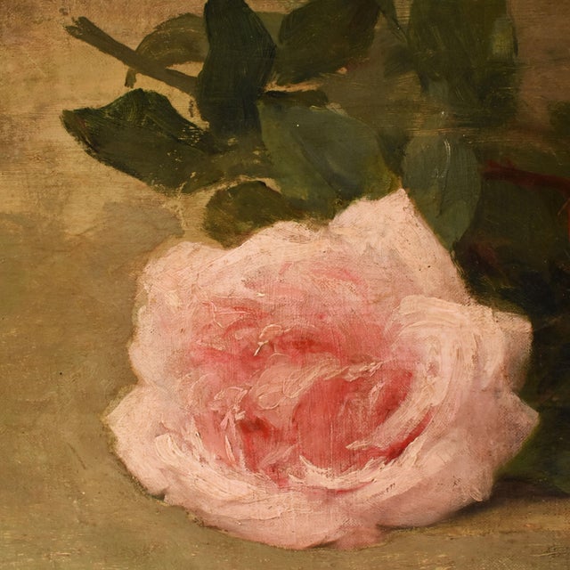 19th Century Achille Théodore Cesbron, Jeté De Roses,19th Century, Oil Painting on Canvas, Framed For Sale - Image 5 of 10