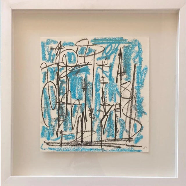 Mid-Century Modern Contemporary Mid Century Modern Style Pastel Drawing on Paper by Stephanie Cate For Sale - Image 3 of 6