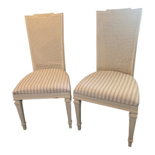 Authentic Vintage Louis XVI Cane-Back Dining Chairs by Flair Inc. For Hibriten – Pair For Sale