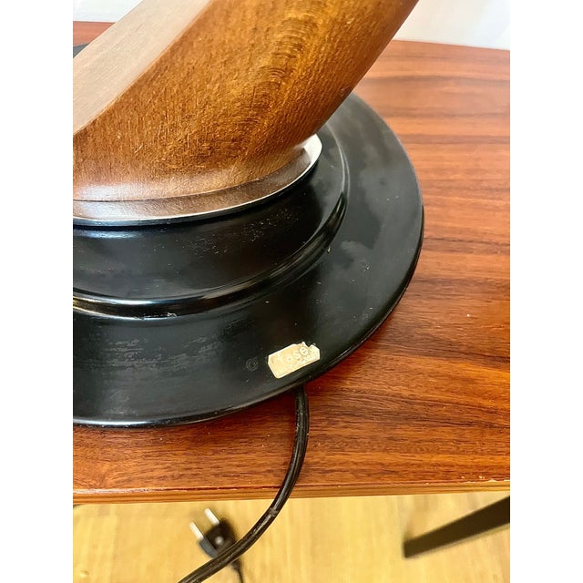 President Desk Lamp by Fase Black Lacquered Edition and Mongoy Wood, 1968 For Sale - Image 6 of 7