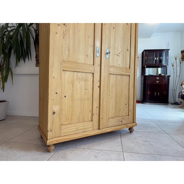 Brown Gründerzeit Farmhouse Cabinet in Natural Wood For Sale - Image 8 of 9