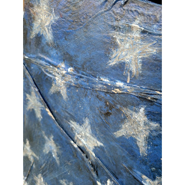 1980s Monumental Custom Made Hand Painted Draped Canvas Distressed American Flag Hope Wall Painting Art For Sale - Image 10 of 17