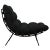 Sink into the Hanzo chair, a larger scale chaise-type chair with a charcoal black industrial metal frame and ribs and a...