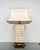 Italian Pagoda Table Lamp in Travertine, Wood and Brass, 1970s For Sale - Image 3 of 15