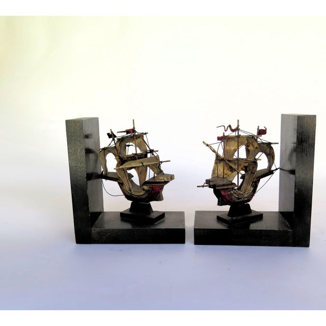 Vintage Pirate Galleon Bookends a Pair Chairish