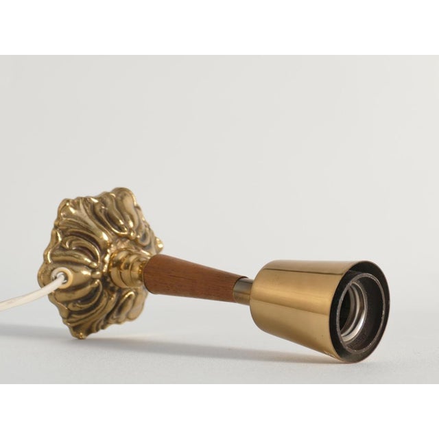 Brass and Teak Table Lamp from Asea, Sweden, 1950s For Sale - Image 15 of 17