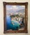 Mediterranean Vintage Signed Framed Oil Painting Italian Seaside Resort Scene on Canvas Signed Gagini For Sale - Image 3 of 8
