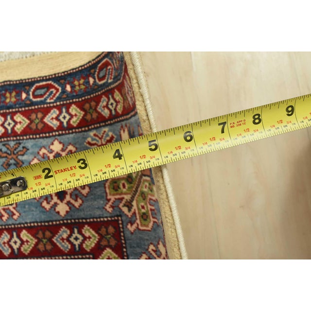 Kazak Rug 8’9” X 11’10” Beige Wool Tribal Hand-Knotted Oriental Carpet For Sale - Image 12 of 14