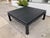 1990s Van Horn Linen Wrapped Asian Style Coffee Table in Satin Black Lacquered Finish For Sale - Image 5 of 12
