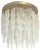 Mid-Century Italian Clear Murano Leaf Flushmount, 1970s For Sale