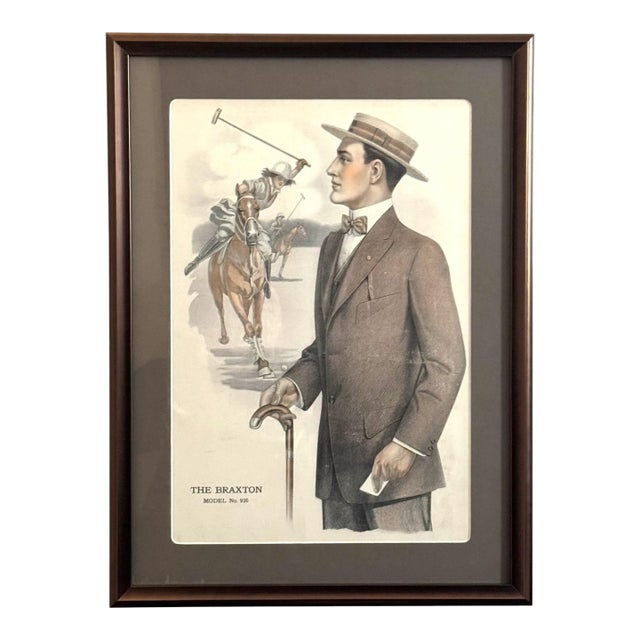 1913 Mens Fashion Print For Sale