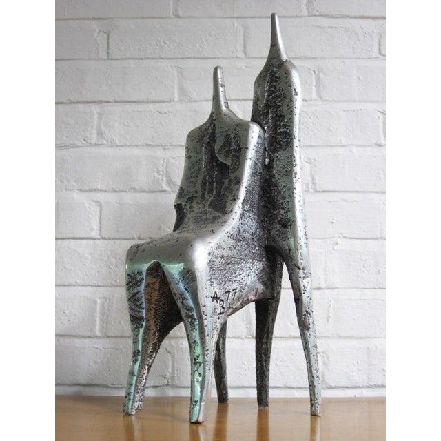 Silver Aluminum Sculpture by Aharon Bezalel For Sale - Image 8 of 9