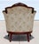 Cream Antique French Louis XV Style Bergère Armchair – Hand-Carved Mahogany, Tufted Floral Upholstery, C. Late 19th Century For Sale - Image 8 of 18