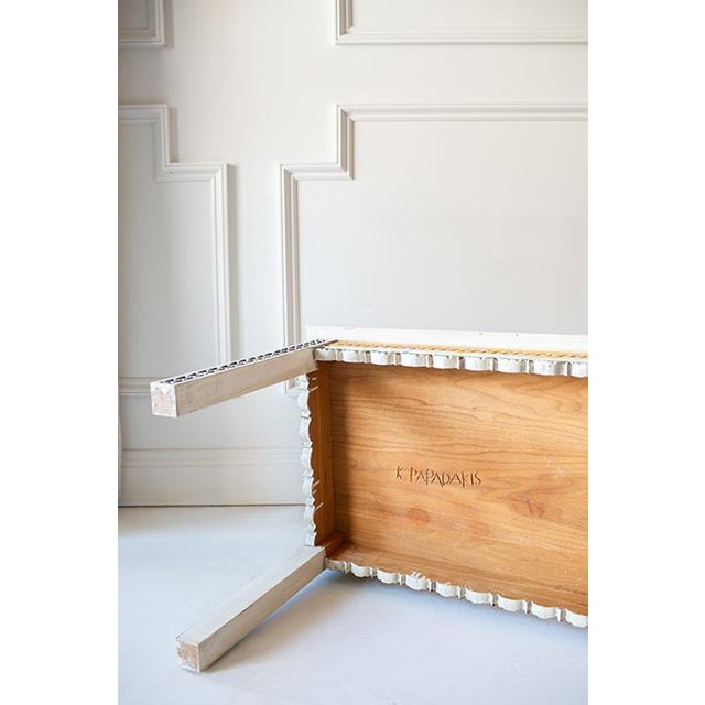 Vintage Hand Carved and Painted Scandinavian Style Coffee Table For Sale - Image 16 of 16