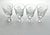Ajka “Csopak” Set of 4 Crystal Claret Wine Glasses 5 3/8” 6oz Good condition. No chips, cracks, or fleabites. Height 5...