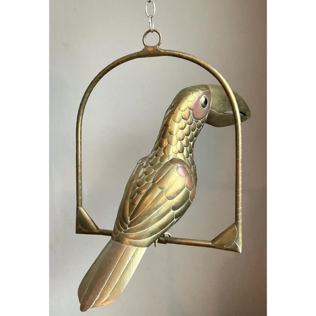 Sergio Bustamonte Vintage Metal Toucan Sculpture After Sergio Bustamante For Sale - Image 4 of 12