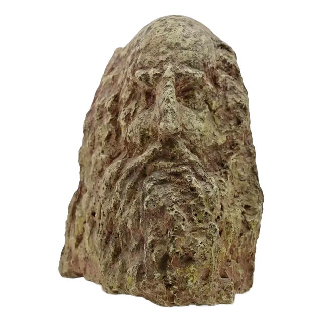 Sirio Pellegrini, Portrait of Leonardo Da Vinci Sculpture, 1960s, Stone For Sale