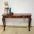 Hekman Oyster Burl Console Table With Queen Anne Legs, Burl Walnut Hall Table For Sale - Image 10 of 10