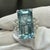 Gia Certified 16.70 Carat Aquamarine and Diamond Vintage Cocktail Ring Size 7 For Sale - Image 9 of 10