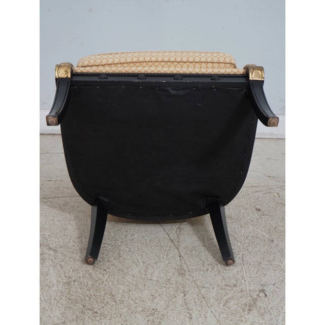 Pair Swan Carved Neoclassical Upholstered Chairs For Sale - Image 11 of 13