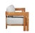 Gray Paradiso Outdoor Solid Teak Wood Love Seat - Light Gray Fabric For Sale - Image 8 of 9