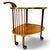 Mid-Century Modern Scandinavian Kidney-Shaped Wooden Bar Cart Serving Trolley, 1960s For Sale - Image 9 of 17