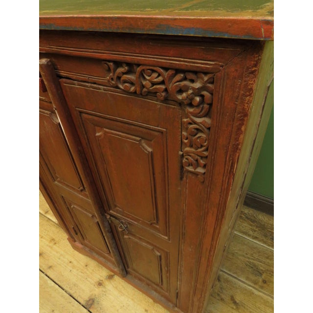 Antique Indian Larder Cabinet with Carvings, 1800s For Sale - Image 12 of 18