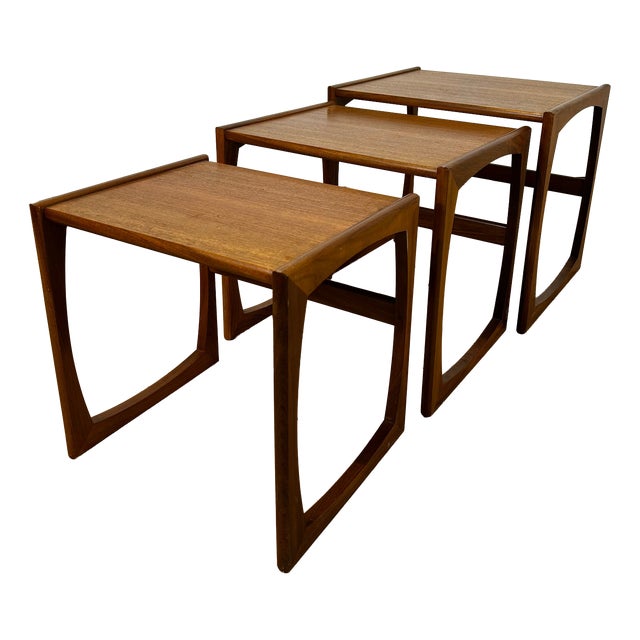 Quadrille Nesting Tables in Teak from G-Plan, 1960s, Set of 3 For Sale