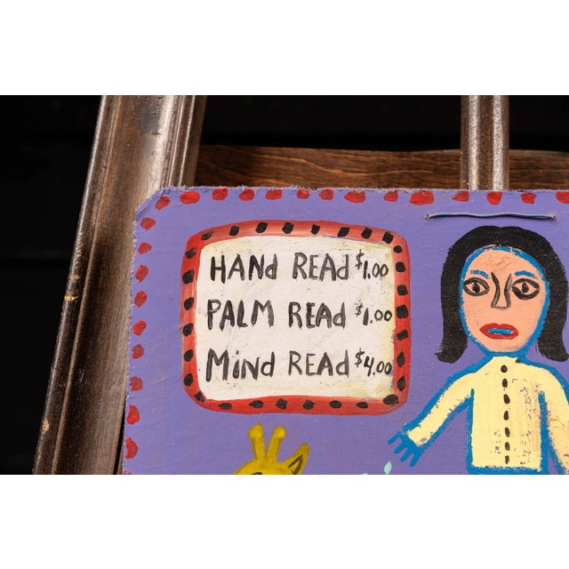 Palm Reader Tom Duimstra Outsider Art Painting For Sale In Chicago - Image 6 of 6