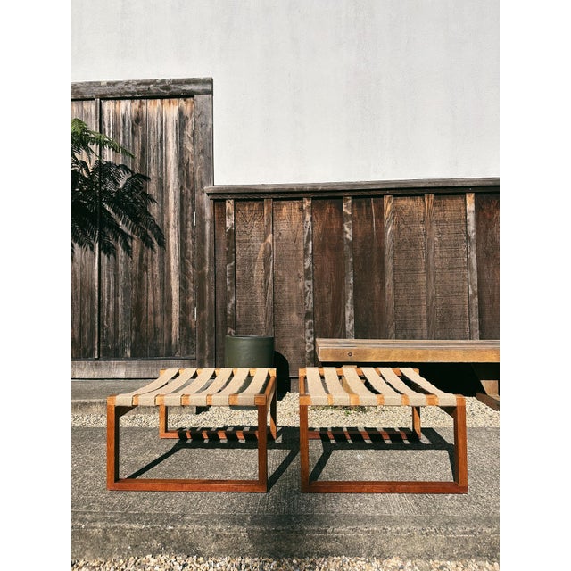 Model 246 Ottomans in Oak + Teak Attributed to Børge Mogensen for Fredericia, 1957 / Set of 2 For Sale - Image 10 of 12