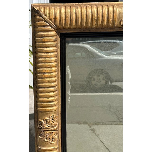 Traditional 18c Style Michael Taylor Panache Regency Style Giltwood Mirror For Sale - Image 3 of 5