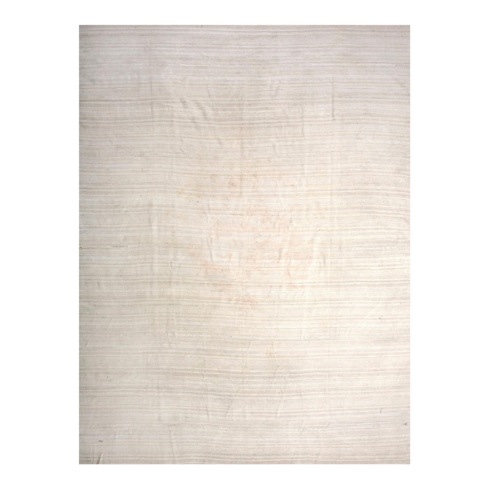 1950s Beige Cream Kilim Minimalist Vintage n.w. Persian Rug 9'5