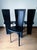 Vintage Black Leather Dining Chairs, 1980s, Set of 4 For Sale - Image 6 of 8