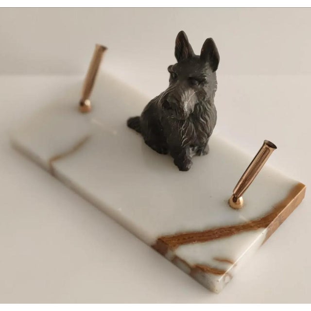 1930s Vintage Scottish Terrier Dog Pen Desk Set - Circa 1940s For Sale - Image 5 of 7