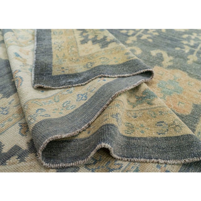 Turkish Oushak Antique Look Rug 10'5" x 14'3" #21310 For Sale In Houston - Image 6 of 8