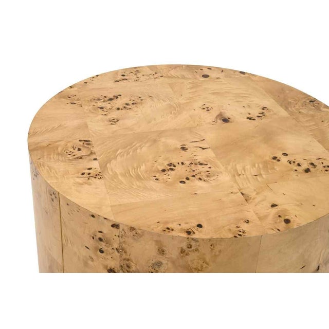 2020s Burl Wooden Round Accent Table by Essentials for Living For Sale - Image 5 of 8