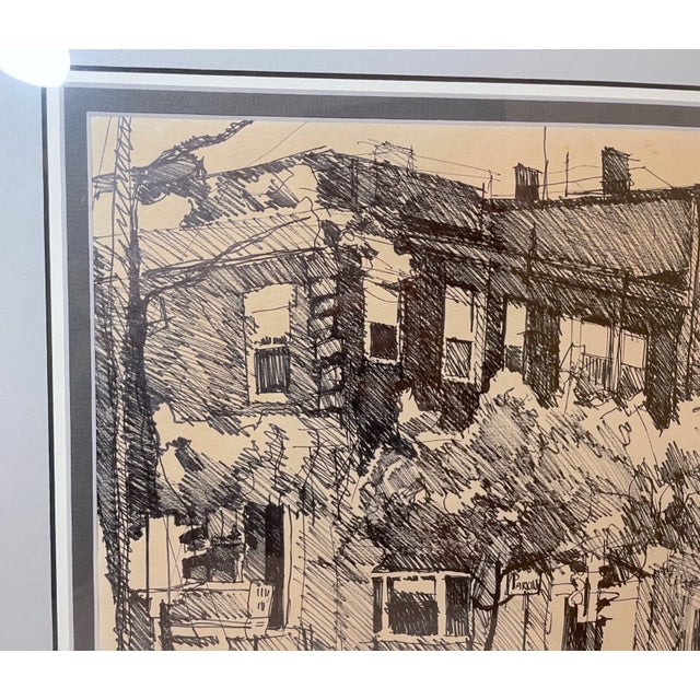 Up for sale is a nice quality vintage original Syd Stirling figural pen/ink drawing done in 1975. It's done with an...