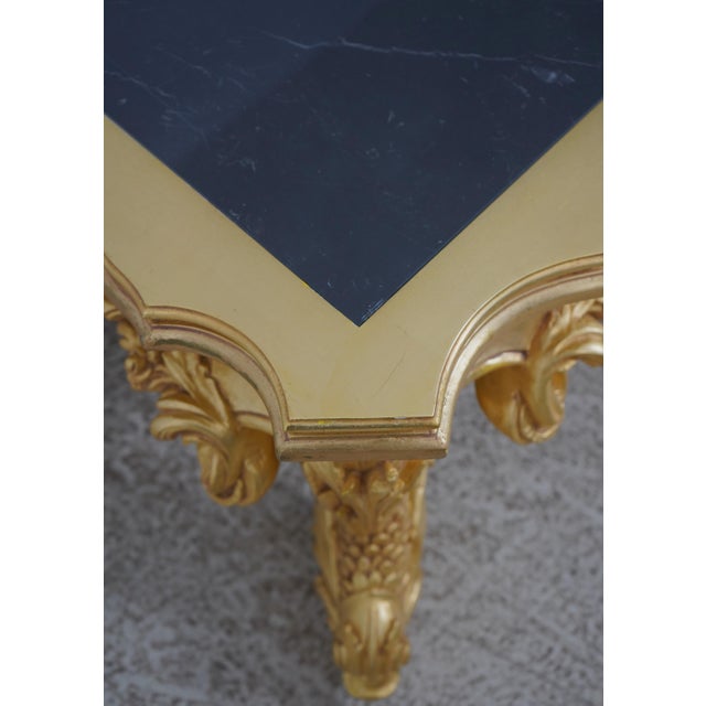 Outstanding Gold Gilt Baroque Style Coffee Cocktail Table For Sale - Image 4 of 13