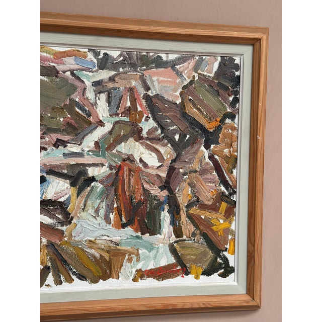 Olle Blomberg, Waterfall, 1972, Oil on Canvas, Framed For Sale - Image 18 of 18