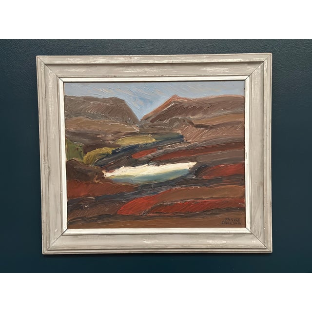 Thage Carlson, Rustic Landscape, 1960s, Oil on Panel For Sale - Image 12 of 18