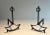 Metal Modernist Wrought Iron Andirons - a Pair For Sale - Image 7 of 12