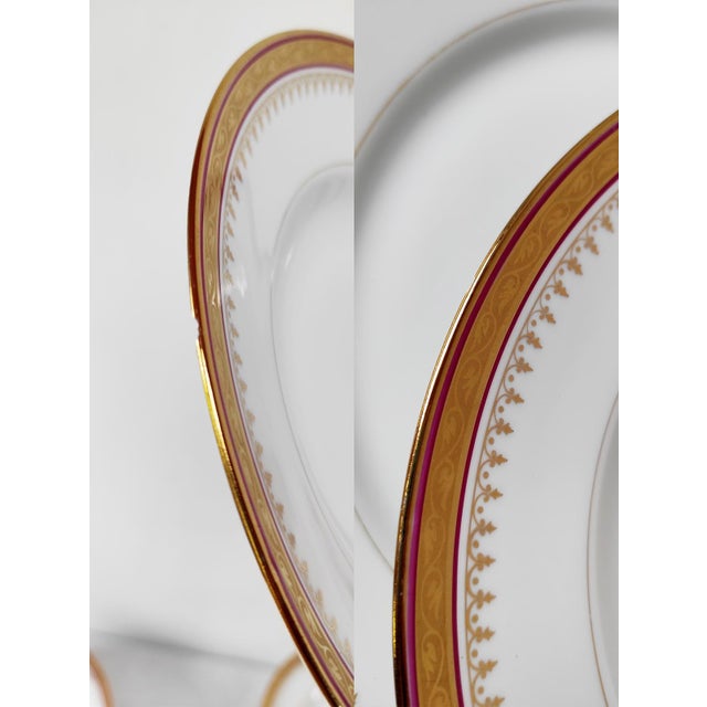 Ceramic Flat and Deep Porcelain Plates for 12 from Limoges, 1960s, Set of 25 For Sale - Image 7 of 8