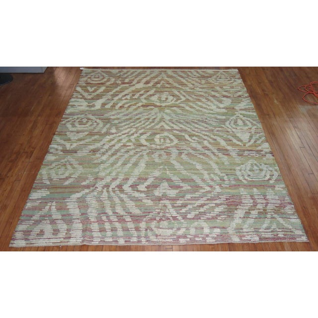 Burgundy Late 20th Century Turkish Inspired Flat-Weave Carpet - 8'3" x 10'6" For Sale - Image 8 of 18