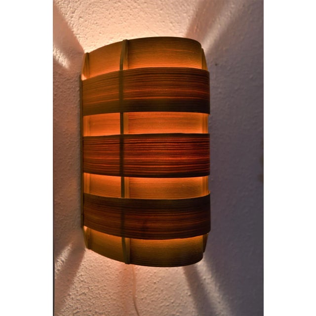 Tan Pine Veneer V155 Sconce by Hans-Agne Jakobsson for Ellyset AB, Sweden, 1950s For Sale - Image 8 of 10