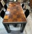 Vintage dining table, a piece of Italian design from the 1970s, made of walnut burl with a distinctive checkerboard top...